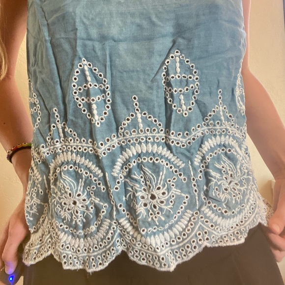 Super cute blue boho top - Picture 2 of 9